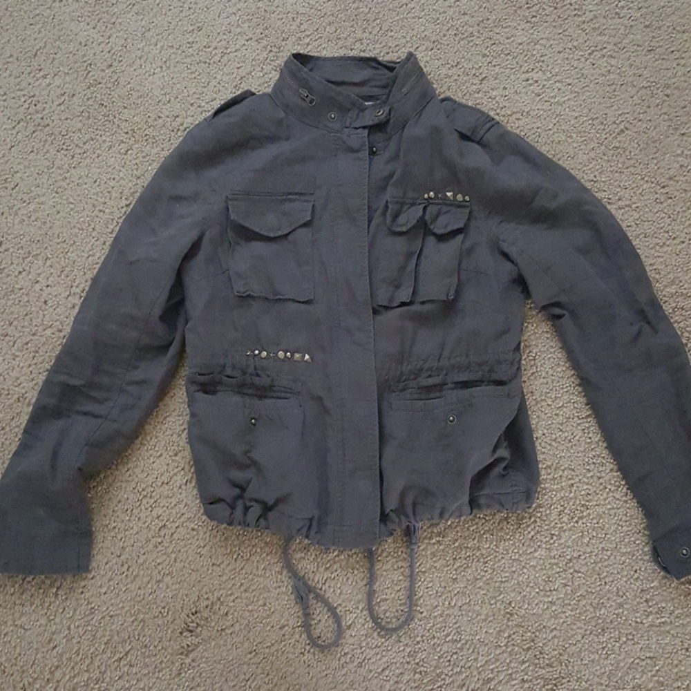 Free People studded military jacket size 10