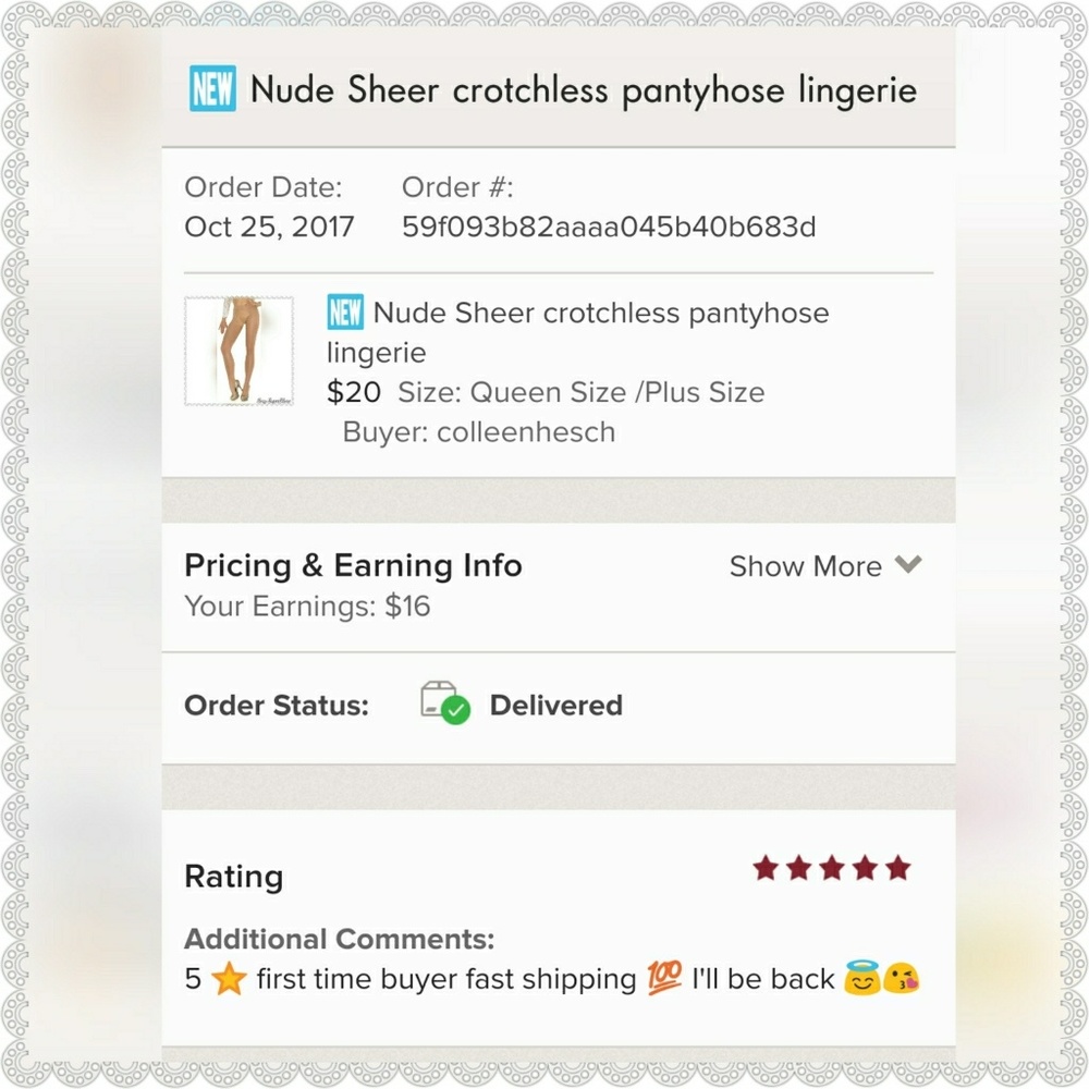 🆕 Nude/Beigh Sheer crotchless pantyhose lingerie - Picture 8 of 9