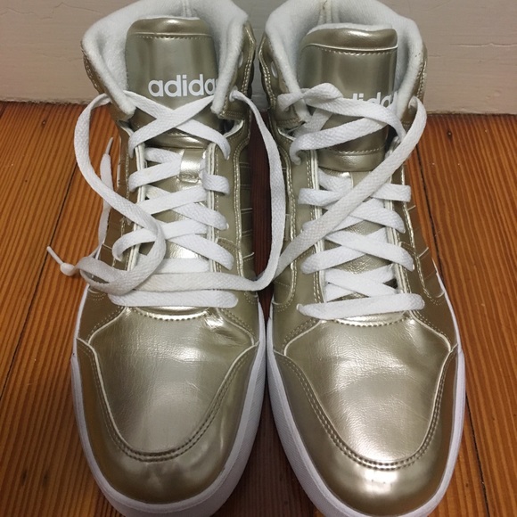 Adidas neo Gold High Tops poshmark Adidas neo Gold High Tops poshmark