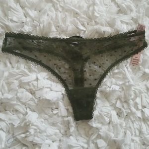 Victoria's Secret Sheer Thong with Lace-Up Back