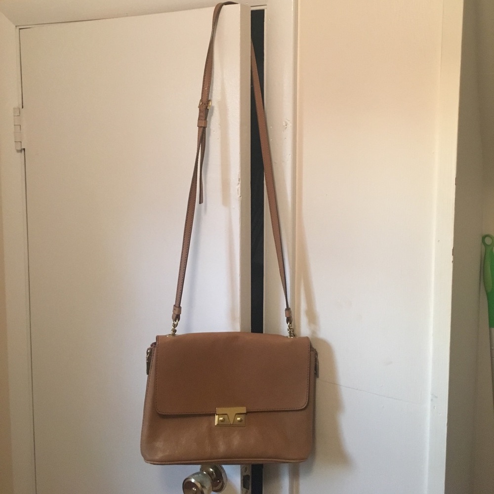 Tan leather cross body
