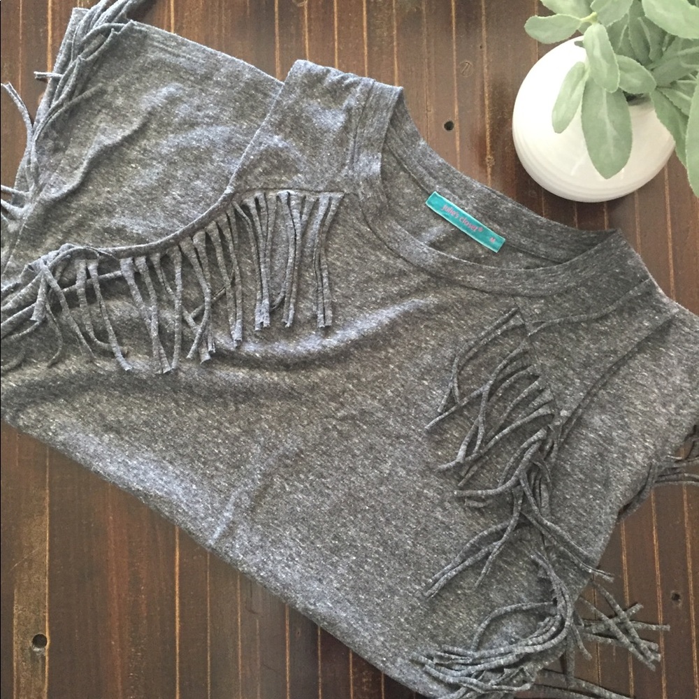 Grey Fringe Tank