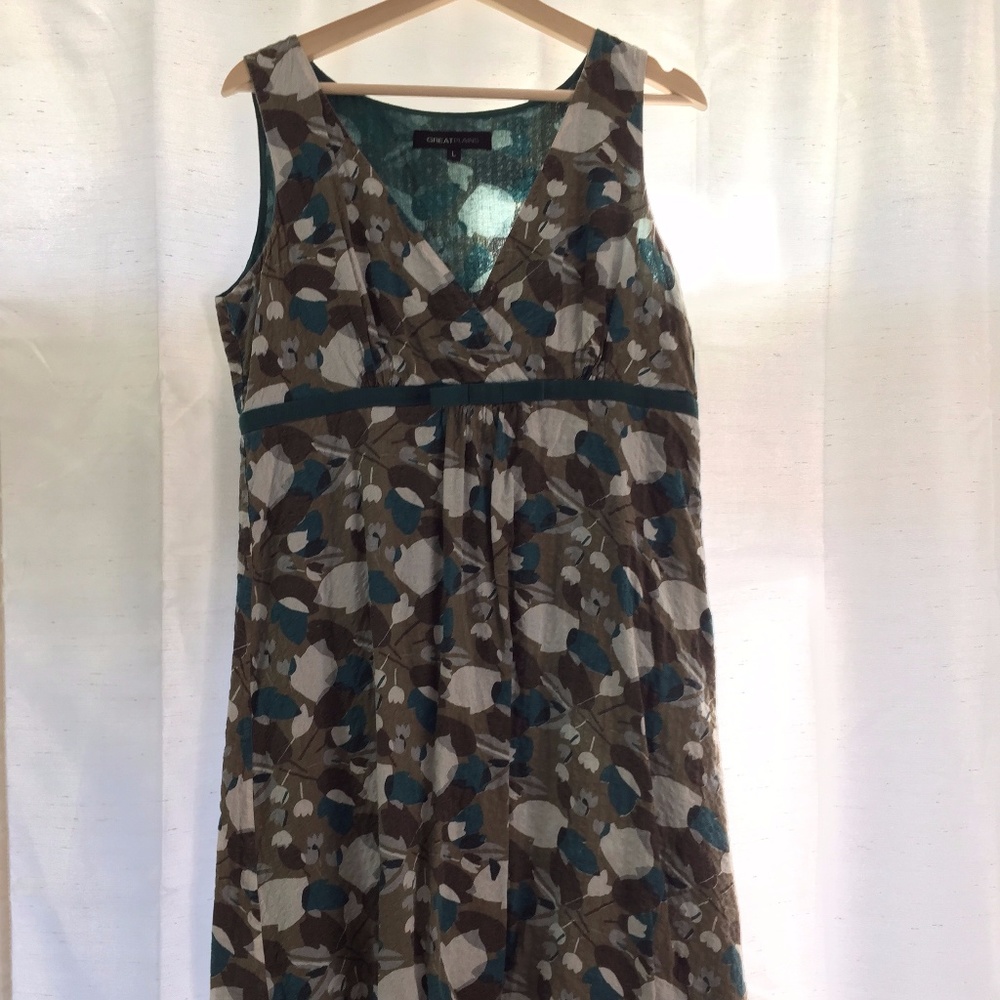 Teal and grey sun dress