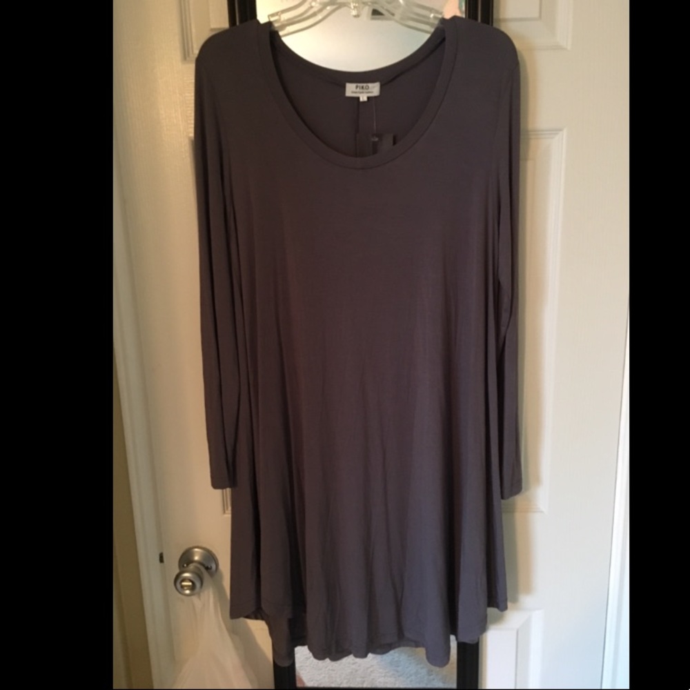 Piko Long Sleeve Tunic Dress