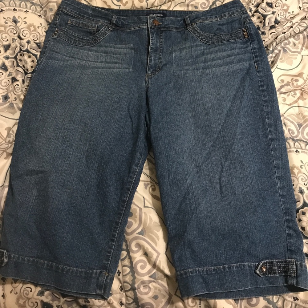 blue capris they are in good condition