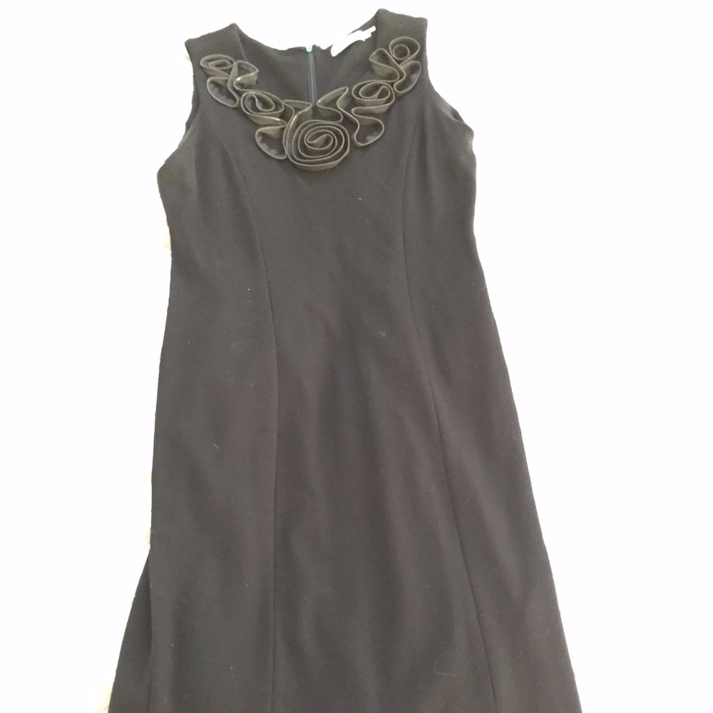 Black sleeveless cocktail dress