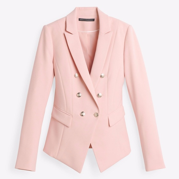 Trophy Double Breasted Pink peach Blazer Jacket - Picture 2 of 4