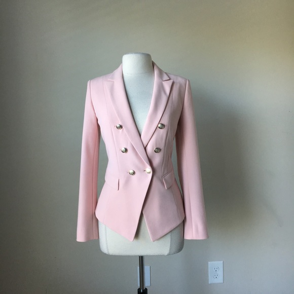 Trophy Double Breasted Pink peach Blazer Jacket - Picture 4 of 4