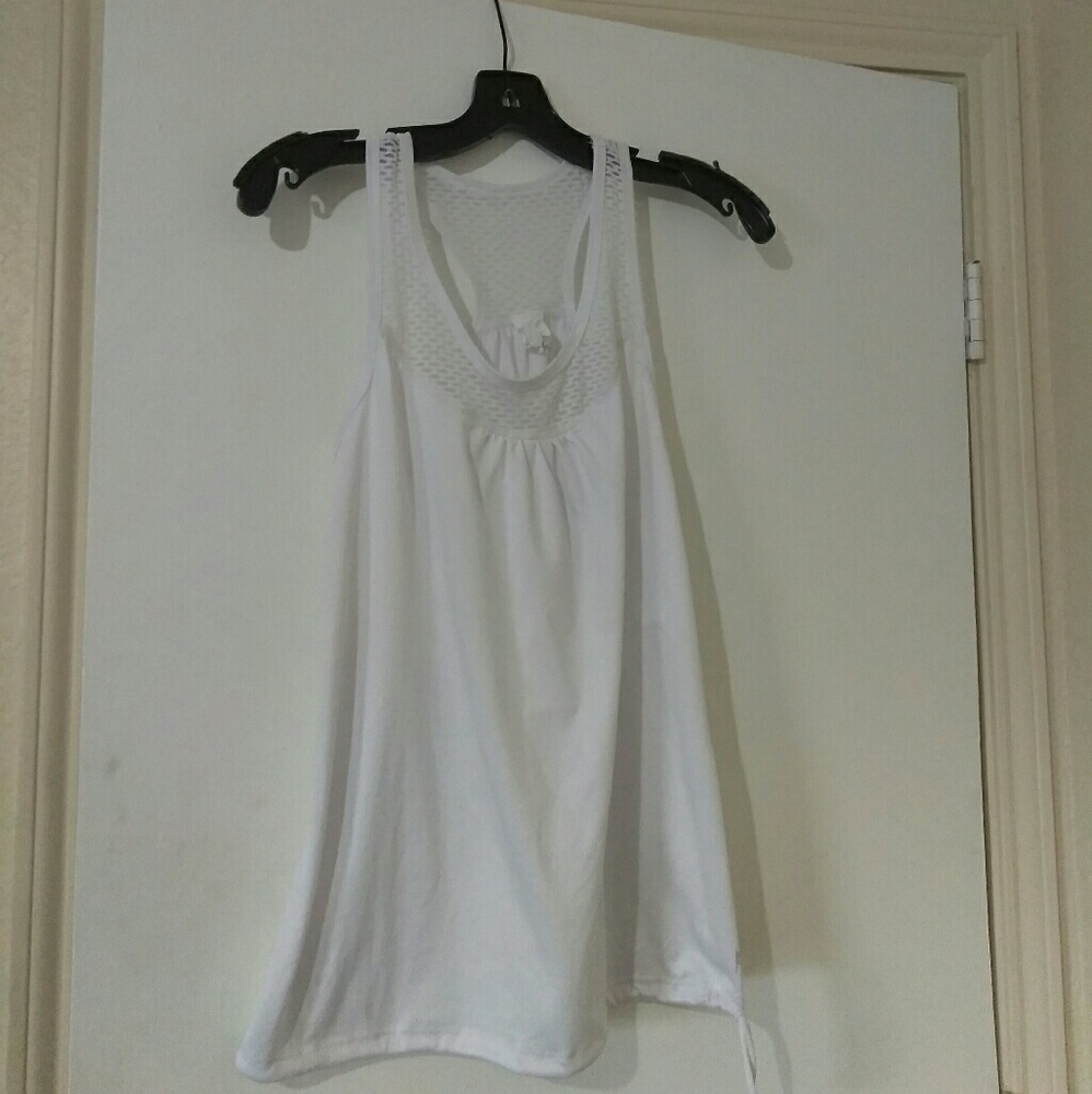 White workout tank top