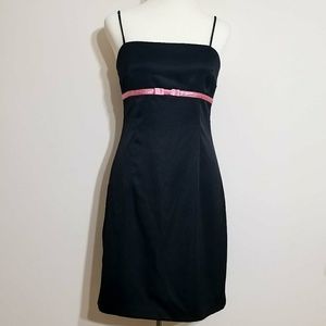 Byer Too Spaghetti Stripe Black Dress