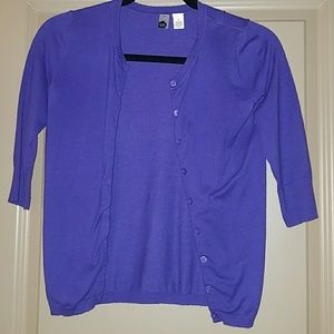 Nordstrom 3/4 sleeve purple cardigan