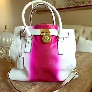Michael Kors White/Pink ombré stripe Hamilton.