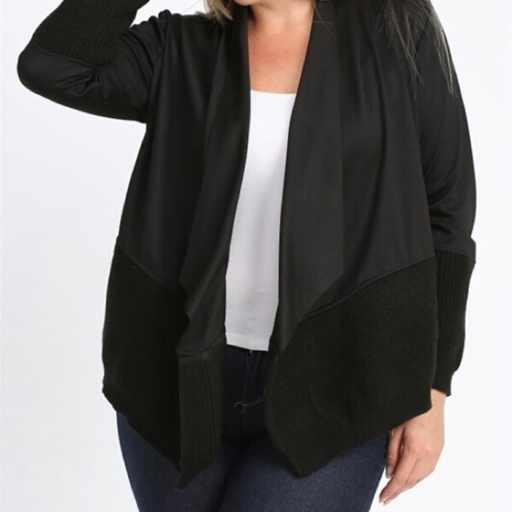 Open drape cardigan