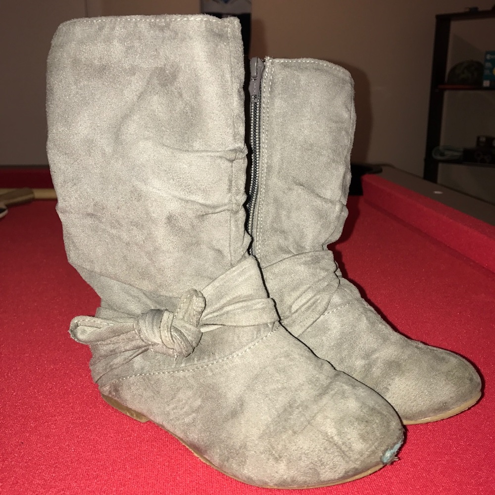 Toddler size 10 tall gray boots