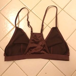satin racer back bra