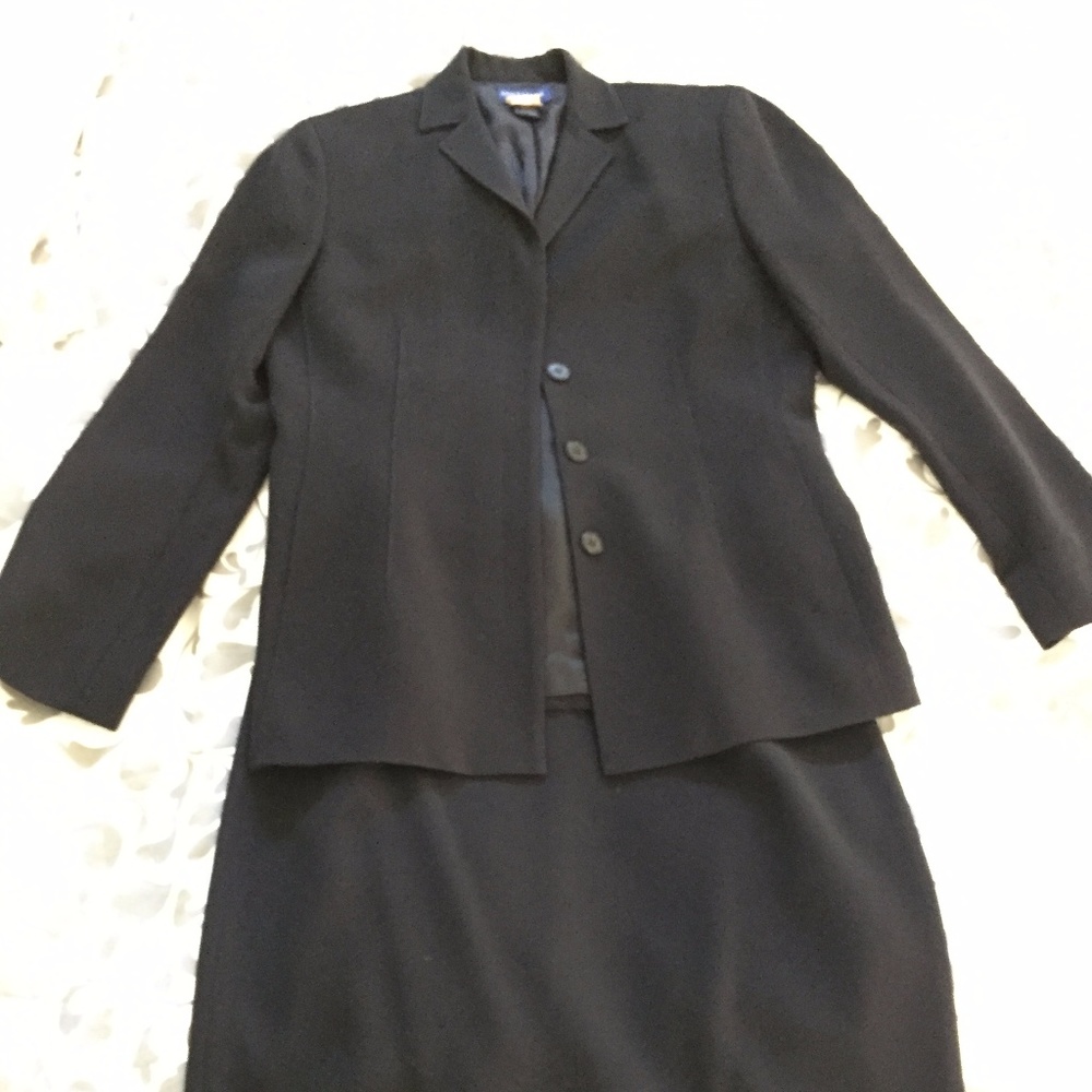 Black skirt and jacket suit