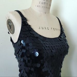 Vintage AJ Bari Circle Sequin Black Dress Vintage AJ Bari Circle Sequin Black Dress