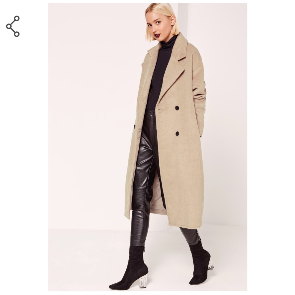 Miss guided faux wool coat
