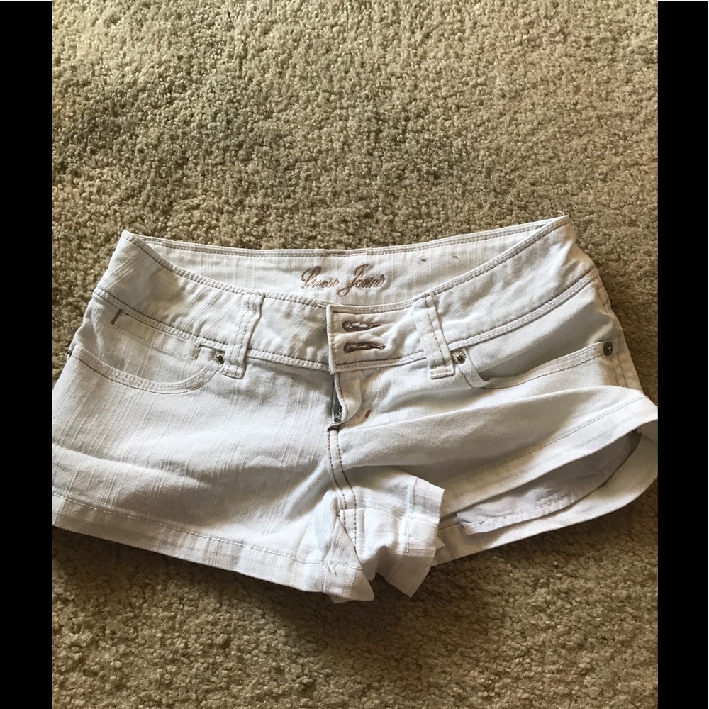 White Guess shorts
