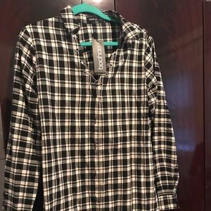 Plaid shirt dress