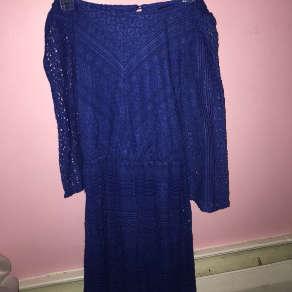Blue lace dress