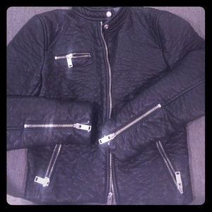 Gap Faux Leather Moto Jacket- SM-EUC