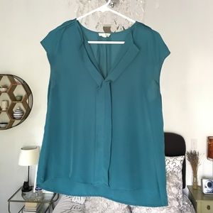 Maison Jules Teal Blouse