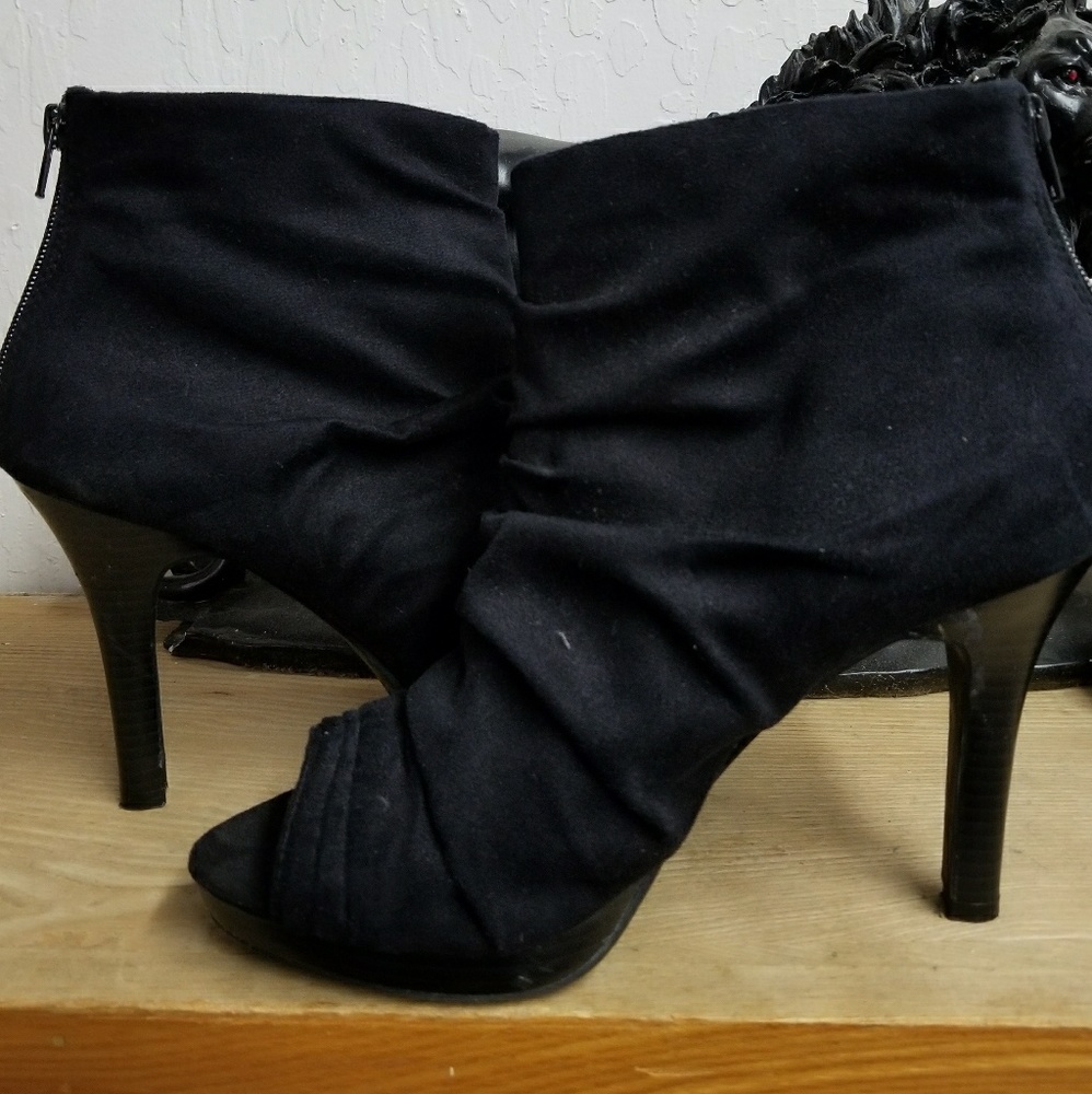 Peep Toe Ankle Boots