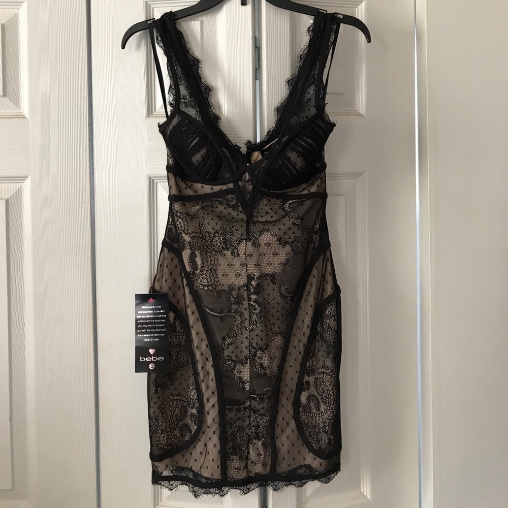 Bebe Black lace dress