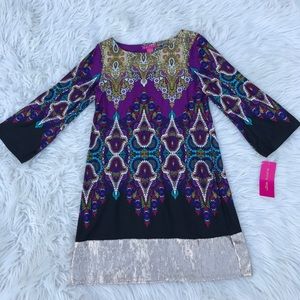 Sunny Leigh Bell Sleeve Sequin Cocktail Dress