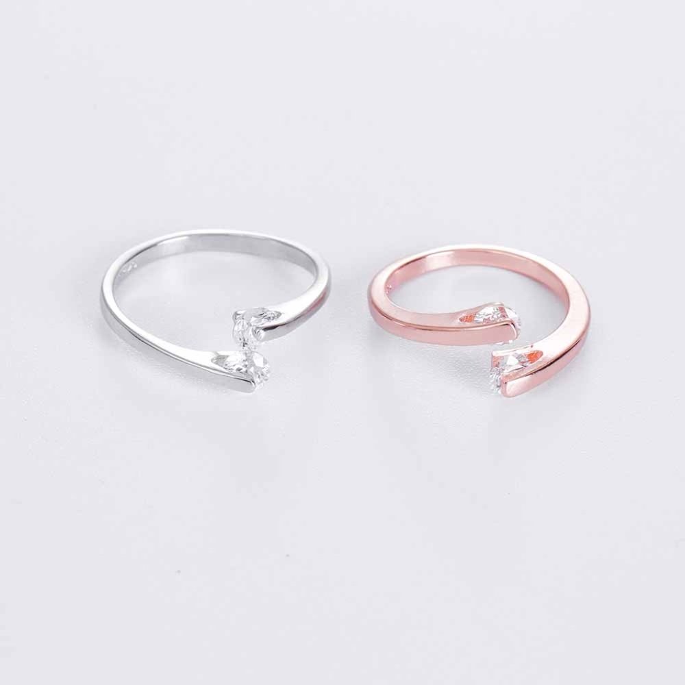 Rose Gold Eternity Crystal Statement Ring - Picture 7 of 8