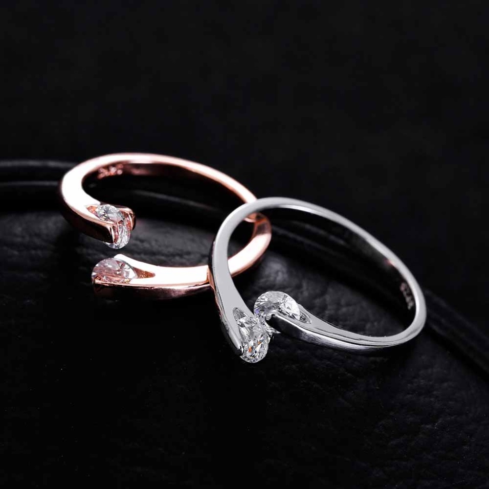 Rose Gold Eternity Crystal Statement Ring - Picture 8 of 8