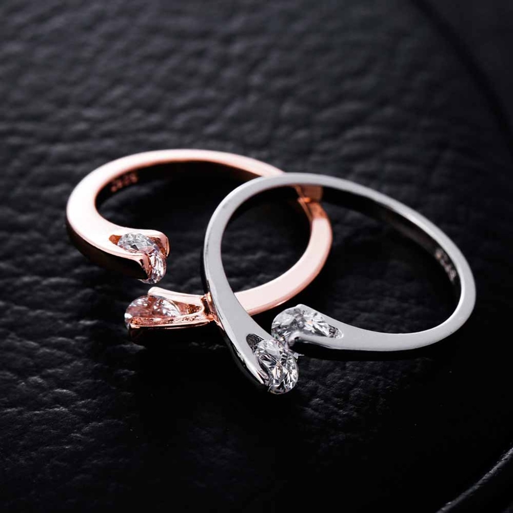 Rose Gold Eternity Crystal Statement Ring - Picture 6 of 8