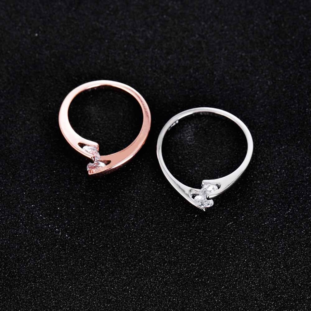 Rose Gold Eternity Crystal Statement Ring - Picture 2 of 8