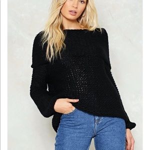 Nasty Gal knit off the shoulder sweater