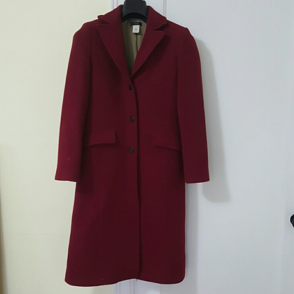 J Crew gorgeous red wool coat