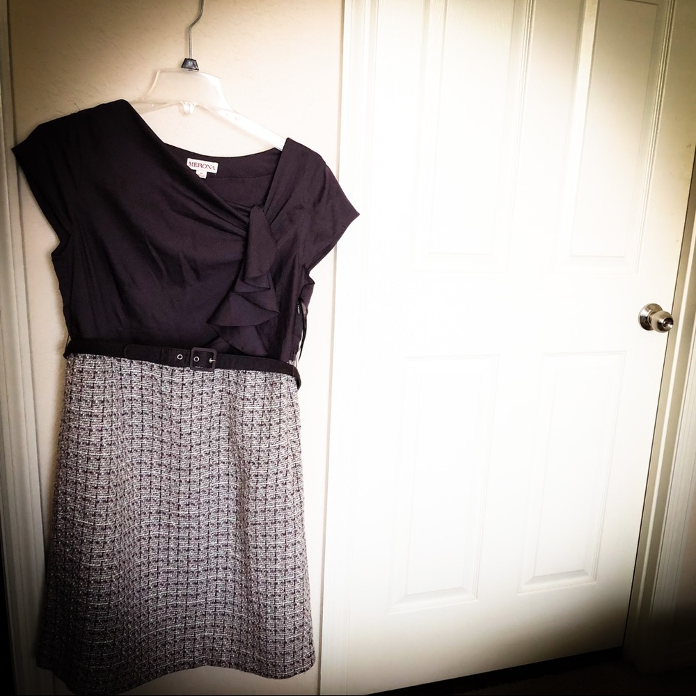 NWOT🔥Merona🔥Belted Gray Dress
