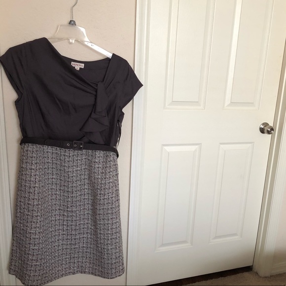 NWOT🔥Merona🔥Belted Gray Dress - Picture 8 of 8
