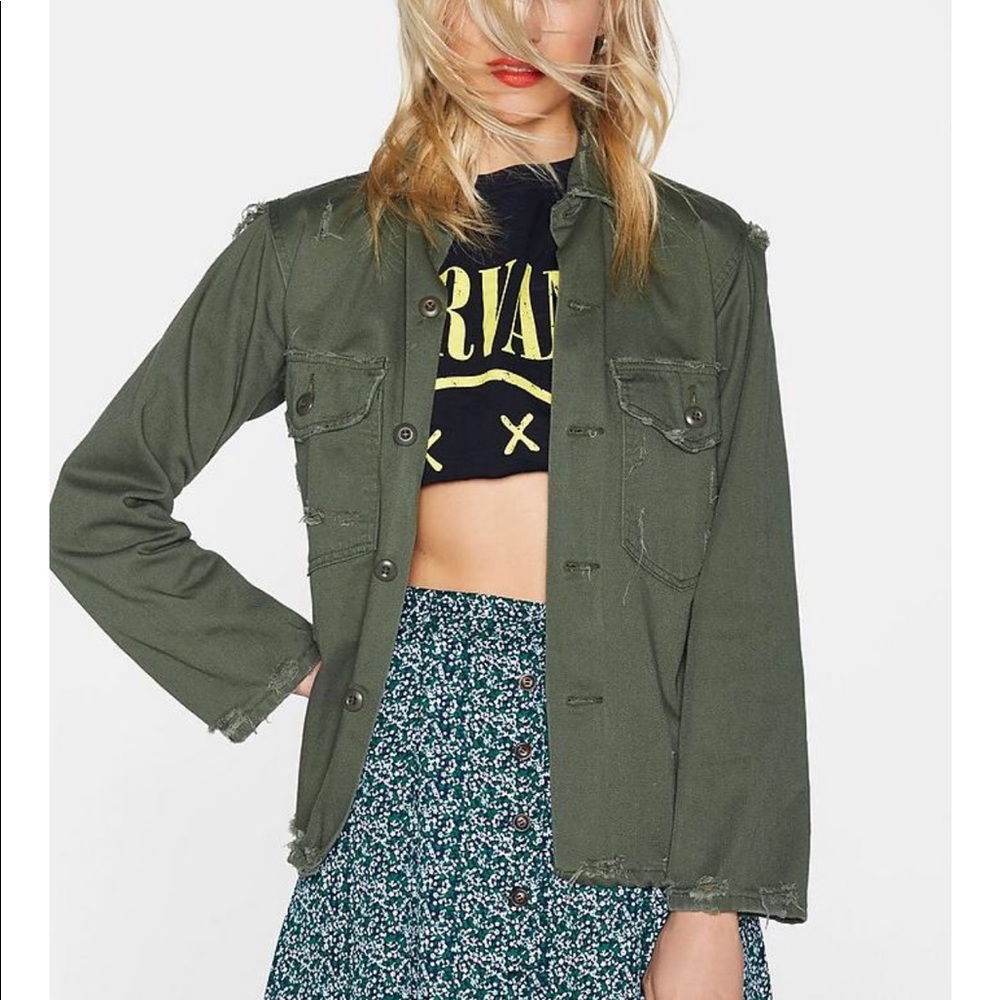 After Party Vintage slightly oversized army jacket