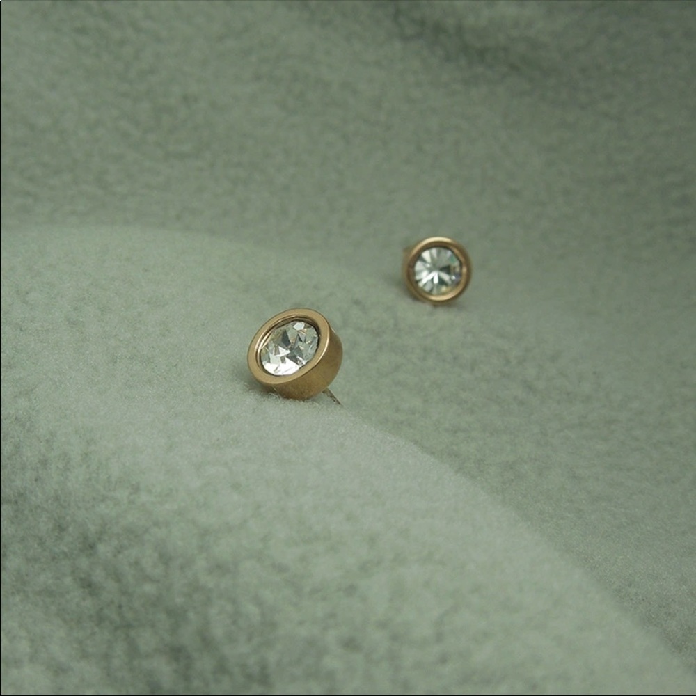 Titanium steel CZ earrings - Picture 5 of 5