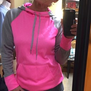 Hot pink and gray hoodie