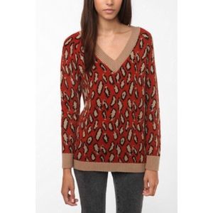 Urban Outfitters Sparkle & Fade Leopard Sweater