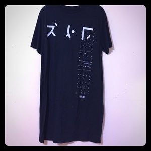 Black longline t shirt