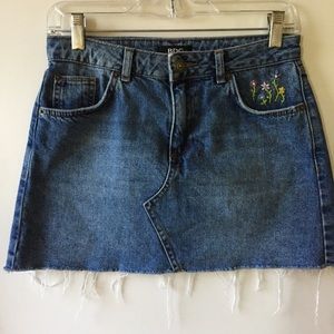 Hand embroidered Urban Outfitters denim skirt Hand embroidered Urban Outfitters denim skirt