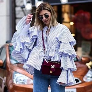 The Nina ruffle jacket top