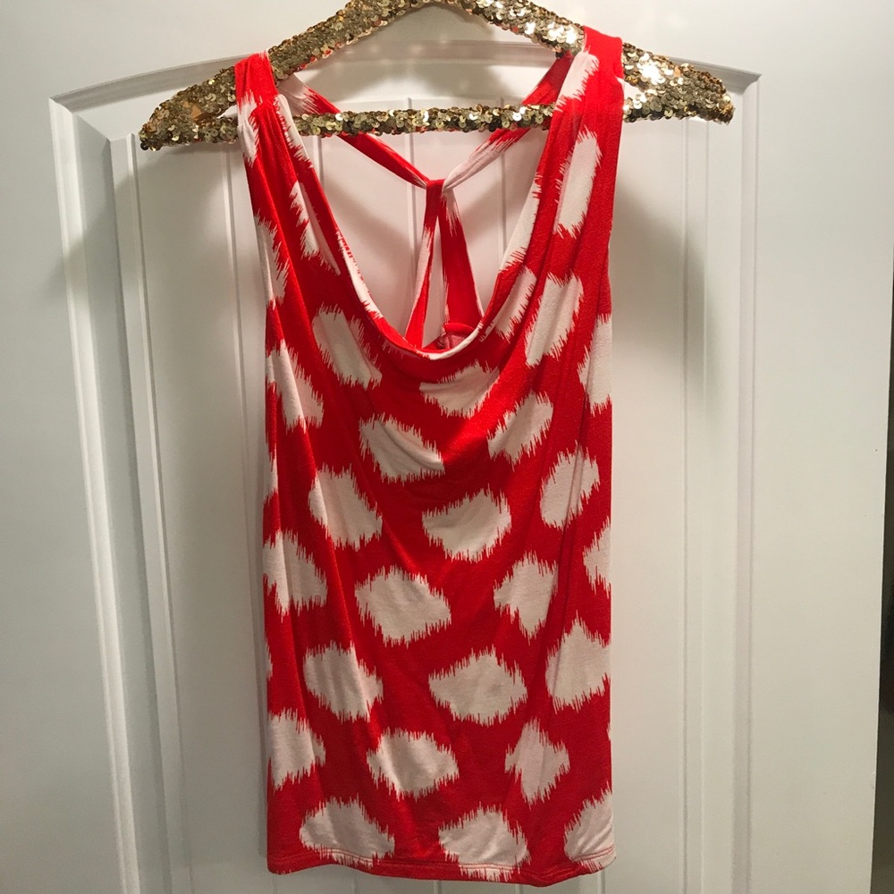 INC cherry 🍒 red drape tank top