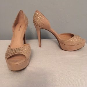 Gianni Bini Nude Peep Toe Pumps
