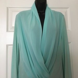 Sea Foam Green Chiffon Blouse