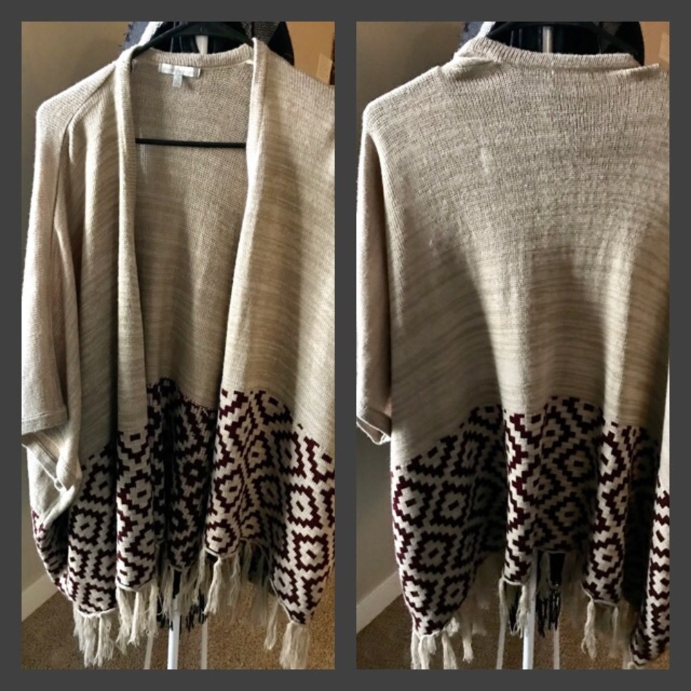 Tribal Patterned Poncho