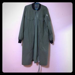 Long men’s bomer style coat